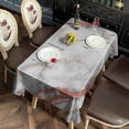thumbnail image 2 of White Gray Rose Gold Marble Pattern Rectangle Tablecloth 60"x102",Waterproof Polyester Rectangle Table Cloth, Wipeable Spillproof Polyester Tablecloth for Dining, Camping, Indoor and Outdoor, 2 of 6