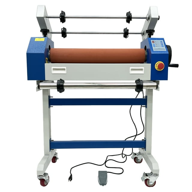 INTBUYING 25In Semi Auto Cold Laminator Automatic/Manual Laminator Machine 110V