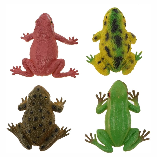 Squishy Squeeze Toys, Slow Rising Soft Stress Ball Fidget Toy,Realistic Soft Frogs Toys Frogs Figures with Sounds for Science Projectss Educational Learning Birthday Present Cake Topper Party Favors