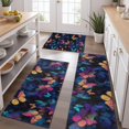 thumbnail image 2 of Colorful Butterfly Starry Night Pattern Kitchen Rugs Sets Of 3,Kitchen Runner Rugs Non Skid Washable,Decorative Kitchen Floor Mats for Kitchen,Sink,Laundry,17"x30"+ 17"x47" + 17"x59", 2 of 6