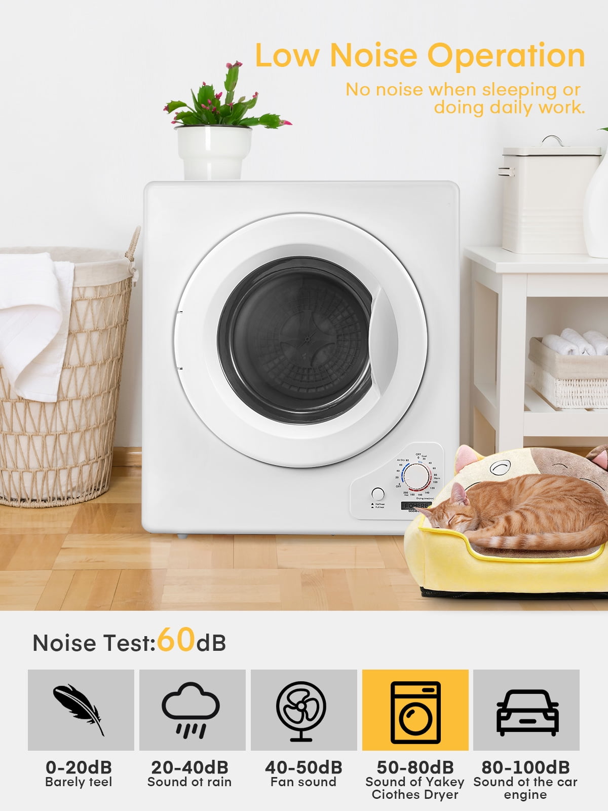 Heat Care 60°C Low Temperature Dryer　新品 Amazon.com: JYXYXSCP Small Mini Tumble Dryer, Clothes