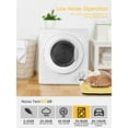 thumbnail image 2 of Clothes Dryer, 2.9 cu.ft FOHERE 1400W Vented Tumble Compact Dryer, 5 Auto Drying Mode, White, 2 of 9