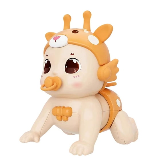 Muñeca que gatea para bebés Perfecl Juguete educativo con música naranja