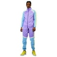 thumbnail image 1 of Mens Color Block Tracksuit Purple Sky Blue, 1 of 5