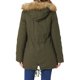 thumbnail image 3 of Allegra K Women's Winter Parka Jacket Warm Windproof Long Puffer Coat with Faux Fur Hood L Army Green, 3 of 6