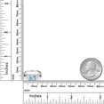 thumbnail image 4 of Gem Stone King 925 Silver and 10K Yellow Gold 3-Stone Ring Cushion Topaz Half Moon Moissanite (1.76 Carat Cttw) (Size 6), 4 of 4