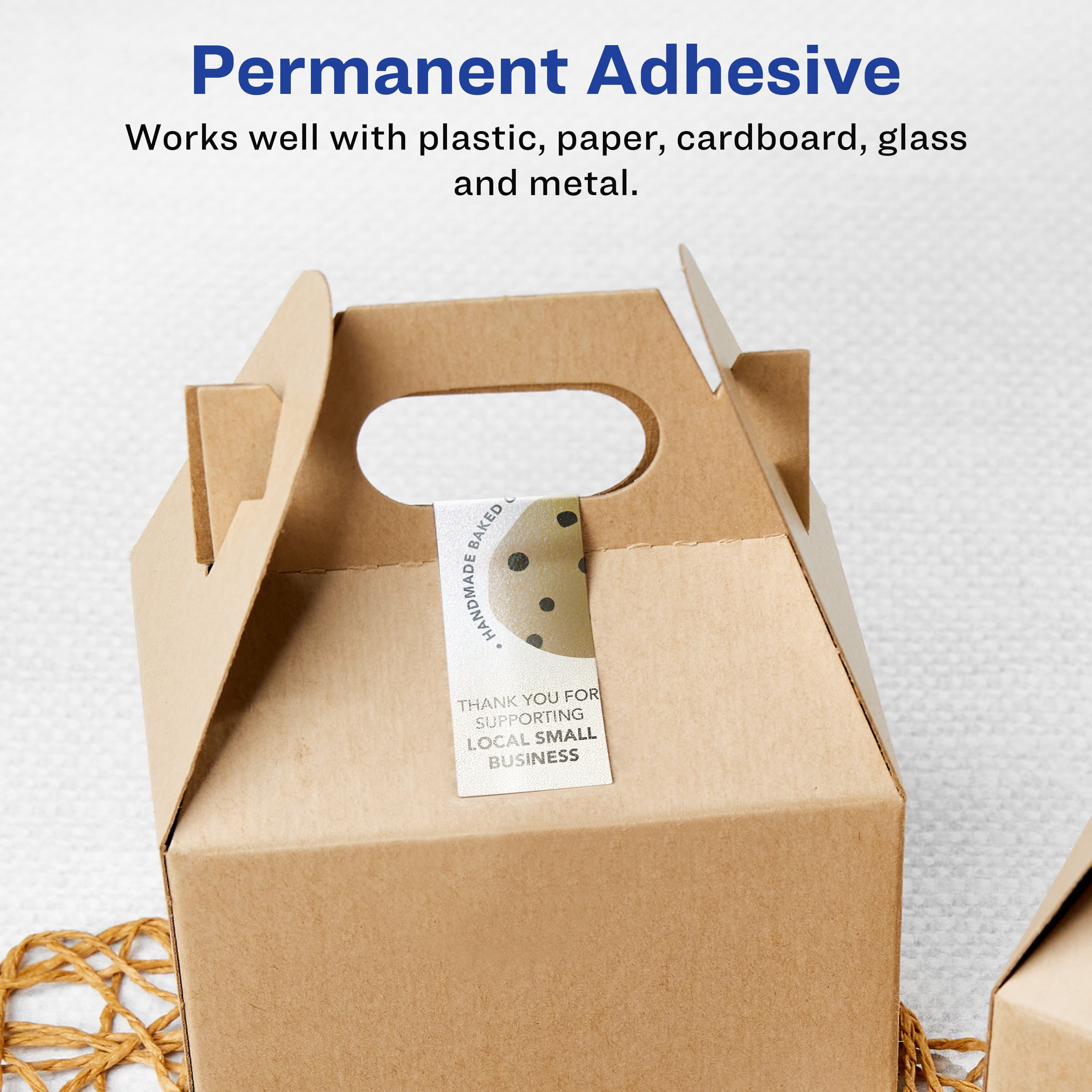 Avery Pearlized Ivory Rectangle Labels, 2.5" x 7", 30ct