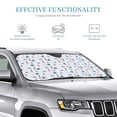 thumbnail image 4 of YFYANG Front Windshield Sun Shade, Lighthouse Sail Boat Seagull Graffiti Foldable Car Visor for Cars, Trucks, SUVs, Small, 4 of 9