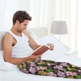 thumbnail image 5 of Gukieu Colorful Roses Print Men's Home Trousers, Elastic Drawstring Home Pajamas Clothing Suitable for Adult Men-XX-Large, 5 of 6