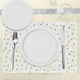 thumbnail image 3 of Ambesonne Autumn Place Mats Set of 4, Raindrops Glimmer, Standard Size, Mustard Black White, 3 of 6