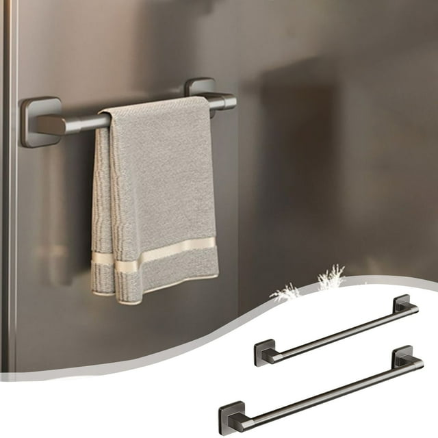 Sentmoon Bathroom Towel Rack Towel Racks for Bathroom One Pole Towel Bar Bathroom Towel Bar Hanging Bar Space Aluminum Bathroom Towel Rack Mount