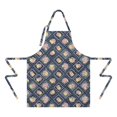 thumbnail image 2 of Pioneer Flower Floral Print Pattern Apron for Women and Men, Cotton Linen Waterproof with Pockets, Adjustable, 33x27 Inch for Kitchen, Gardening, BBQ, Salon, 2 of 6