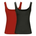 thumbnail image 3 of 2PC Fashionable Women's Summer Solid Color Casual Sleeveless U-neck Top, 3 of 4