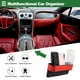 thumbnail image 2 of Llenador Universal de Espacio para Asiento de Automóvil con Soporte para Taza, Organizador de Espacio para Asiento, Cuero, Rojo, 2 of 6