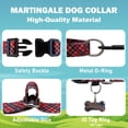 thumbnail image 3 of Collar para perro Fidohug Martingale ajustable rojo a cuadros pequeños, 3 of 7