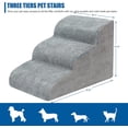 thumbnail image 2 of Dog Stairs for Small Dogs - High Density Foam Dog Ramp, Extra Wide Pet Steps with Non-Slip Bottom for High Beds, Couche and Sofa, Best for Dogs Injured, Older Dogs Cats, Pet with Joint Pain (3 Tiers), 2 of 4