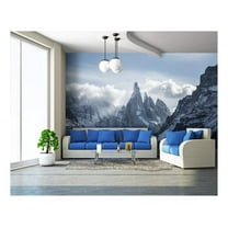 wall26 - Mountain Covered with Snow,Cerro Torre,South America - Removable Wall Mural | Self-Adhesive Large Wallpaper - 66x96 inches