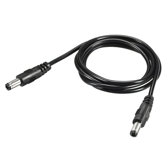 Uxcell Tip Adapter Connectors Converter Male to Male 5.5x2.5mm to 5.5x2.5mm 1M DC Power Connect