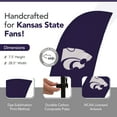 thumbnail image 2 of Kansas State Wildcats 7.5' College Sports Printed Feather Flag with Cross Base - NCAA Licensed - Super Polyester - School Banner (Purple, White), 2 of 5
