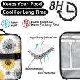thumbnail image 4 of Daisy Pioneer Flower and Sunflowers Insulated Lunch Bag with Shoulder Strap and Bottle Holder,Bento School Lunch Bag Box,11x9.5x3.5 Inches, 4 of 5