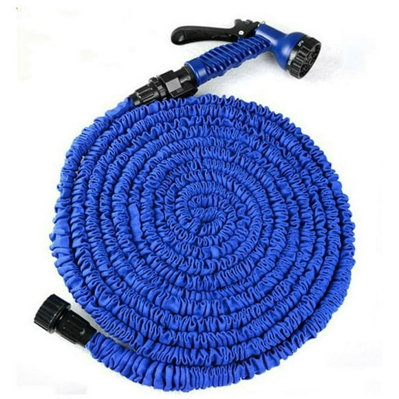 100ft Garden Hose Water Pipe  Durable Water Hose with 7 Function Nozzle  Portable Garden Hose for Gardening Lawn Car Pet Washing  Green