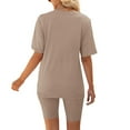 thumbnail image 5 of Dyegold 2 Piece Outfits For Women Summer Casual Oversized T-Shirt Tops Biker Shorts Set Workout Sports Tracksuit Plus Size, 5 of 7