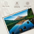 thumbnail image 6 of Elephant Stock Relaxing Trillium Lake Wall Art - Horizontal Canvas Wall Art - Living Room Wall Decor - Nature Canvas - Blue And Green Decor - 48" x 32", 6 of 8