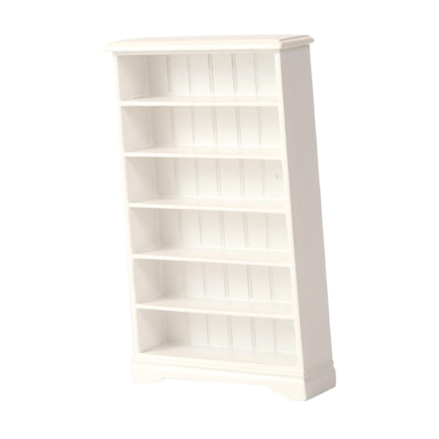 HILABEE Miniatures de Maison de Poupée 1/12 Bibliothèque Cadeau Mini Meubles pour Balcon de Maison de Poupée Blanc
