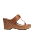 thumbnail image 7 of Sam Edelman Yardlie Cuoio Brown Wedge Heel Leather Strap Slip On Heeled Sandals (Cuoio Brown, 5), 7 of 7