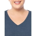 thumbnail image 5 of Athletic Works Women's Core Active Short Sleeve V-Neck T-Shirt, Sizes XS-XXXL, 5 of 6