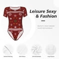 thumbnail image 4 of Fotbe Merry Christmas Body de Mujer con Cuello Redondo y Mangas Cortas, Sin Mangas Ajustado, Suave, Cómodo y Básico-Large, 4 of 7