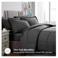 thumbnail image 2 of Comforter Set, Medium Weight - Down Alternative - Ultra Soft Microfiber - Twin/Twin XL Size 2 Pieces Set with 1 Comforter and 1 Pillow Sham (Twin/Twin XL, Dark Gray), 2 of 7