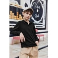 thumbnail image 4 of Arshiner Boys Long Sleeve Polo Shirt Performance School Uniform Pique Button Closure Shirt Black 11-12 Years 160 Black, 4 of 7
