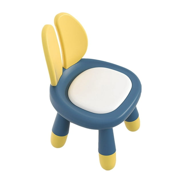 DOLITY Cartoon Kids Stool Kids Chair Small Stool Step Stool Footstool for Build Bricks, Yellow