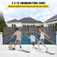 thumbnail image 2 of Valla de piscina VEVOR para piscinas enterradas, 4' x 12' - Valla de piscina, barrera de malla negra - Valla de piscina extraíble DIY, con kit de sección (4' x 12'), 2 of 9