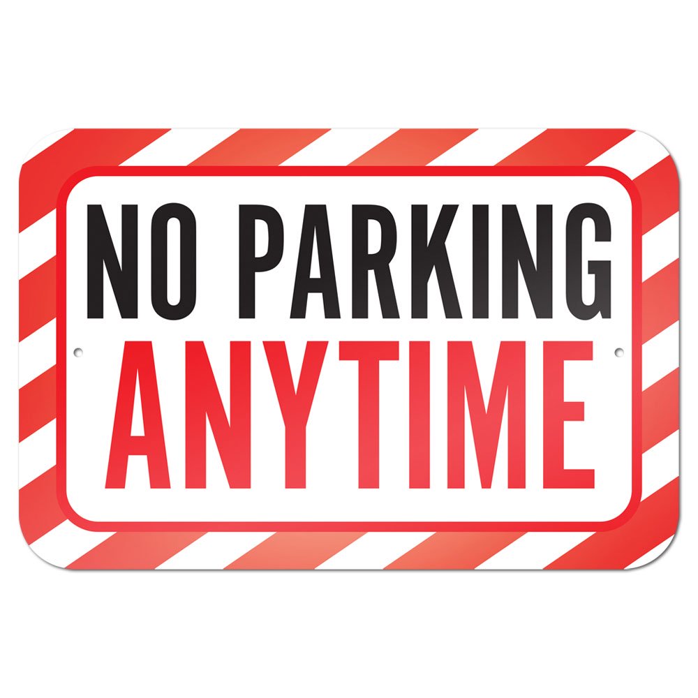 No Parking Anytime 9" x 6" Metal Sign