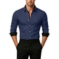 thumbnail image 5 of Jovrlynd Men's Dress Shirts Long Sleeve Button Down Collared Casual Business Office Shirts, S-2XL, 5 of 7