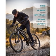 ANCHEER Gladiator 500W 26 Electric Bike for Adults, Electric Mountain Bike with 1.95 Inch eMTB Tire, 48V 10.4Ah Battery, 7 Speed,Front Suspension,Adults Electric Bicycle UL2849 Certified
