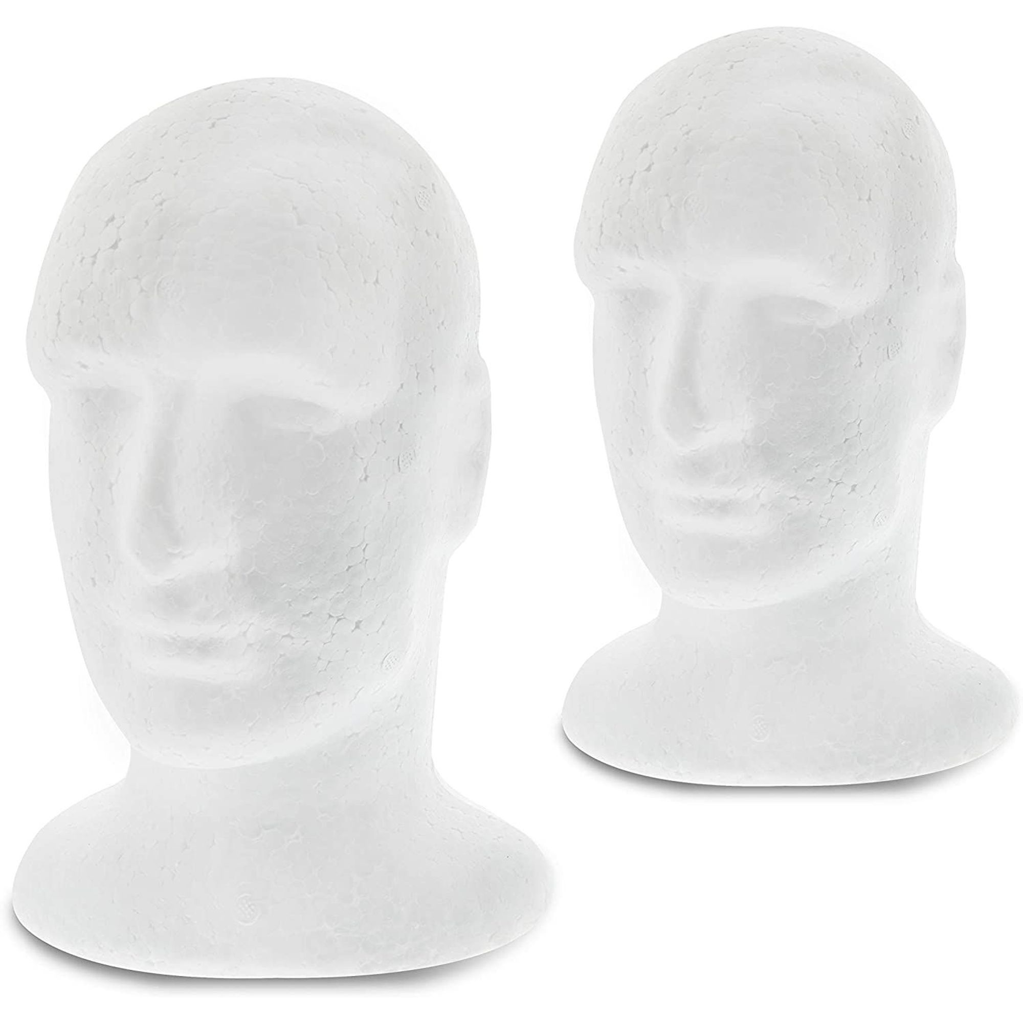 Male Mannequin Heads 11" Tall Foam Mannequin Wig Stand Style, Model