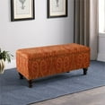 thumbnail image 3 of HomePop Storage Bench, Red, 3 of 14