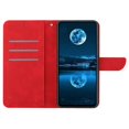 thumbnail image 2 of For vivo Y39 5G Case Skin Touch Lines Imprinted PU Leather Flip Phone Cover - Green, 2 of 5