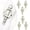 B, variant on 6 Nutcracker Christmas Napkin Rings - Elegant Holiday Table Decorations in Gold and Silver for Festive Dining