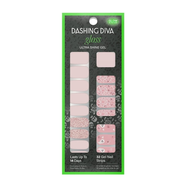 Tiras de gel para uñas Dashing Diva Gloss Sugarcoat It con 32 tiras