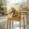 thumbnail image 3 of TSOVTHRID Horse Sunflower Butterfly Print Decorative Chair Back Cover for Dining Room Kitchen Party Ceremony Chair Back Protector Cover Stretch Chairs Protector Slipcovers, Set of 4, 3 of 7