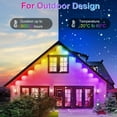 thumbnail image 3 of Hyrion 100ft Permanent Outdoor Lights, 60 LED Smart Eaves Lights, Waterproof, for Christmas Party, 3 of 7