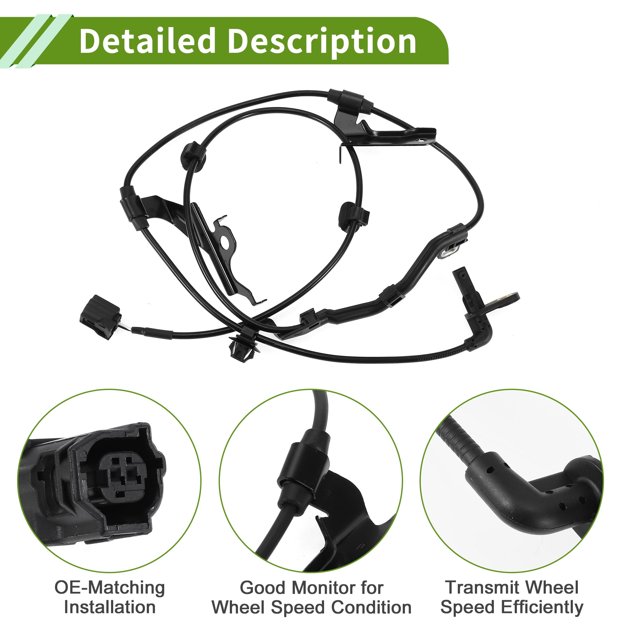 Unique Bargains ABS Wheel Speed Sensor on Front Left Vehicle
