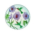 thumbnail image 2 of 18" Hand Painted and Embossed Glass Bird Bath, Hummingbird Oasis, 2 of 3