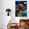 thumbnail image 3 of Redbone Coonhound Dog Art Canvas, Starry Night Van Gogh Oil Painting Art Print Poster Wall Decor Inspired Pomeranian Dog Pet Family Friend Peace, 3 of 4