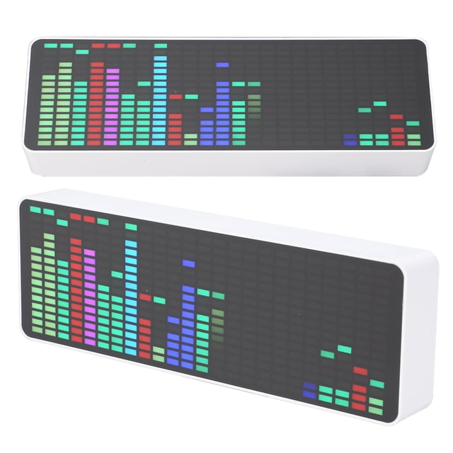 1624 Segment Rhythm Music Spectrum Display, 20 Dynamic Multifunctional Voice Sensor LED Music Spectrum Display for Entertainment