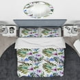 thumbnail image 3 of Designart 'Watercolor Hibiscus Patterns' Tropical Bedding Set - Duvet Cover & Shams, 3 of 4